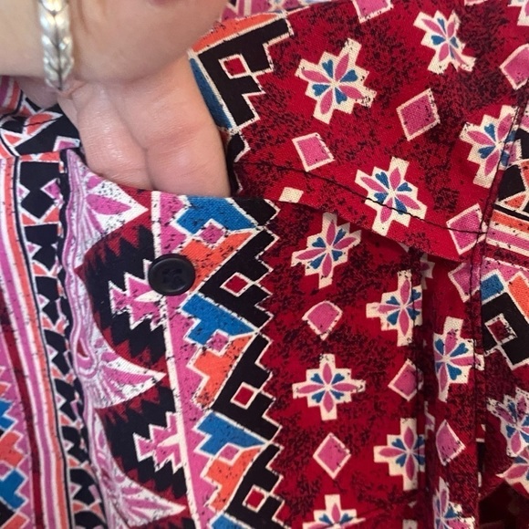 Vintage Frontier Series shirt mens 90’s size S abstract cotton western r… - Picture 5 of 6